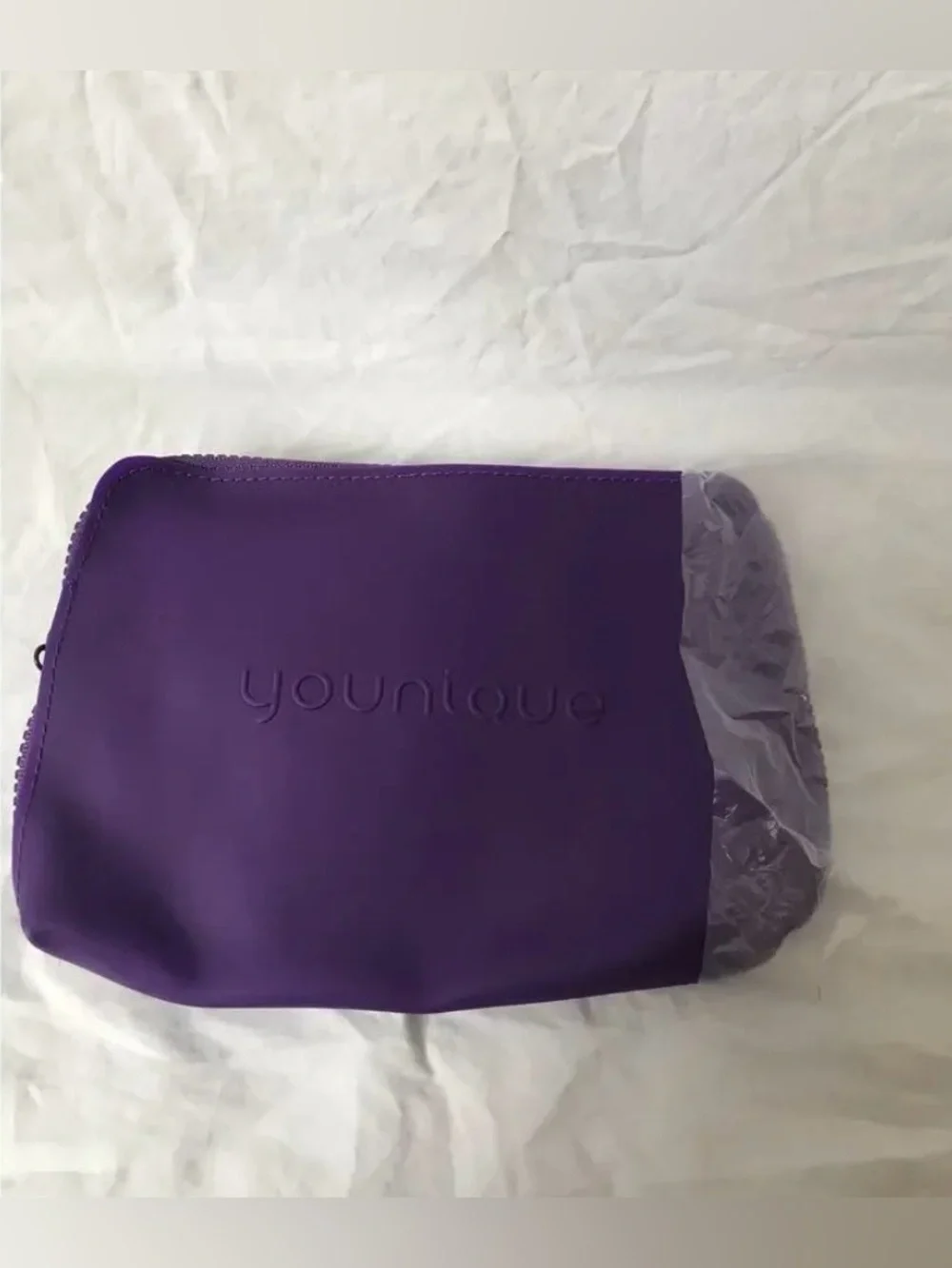 Younique Violet Zipper Makeup Pouch